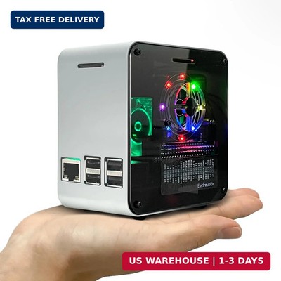 ElectroCookie Raspberry Pi 3 Case, Aluminum Mini Tower Case with Cooling Fan and