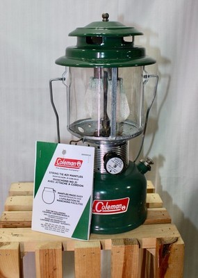 Vintage Green 1970 Coleman Lantern Model 220F Gas Camping Dual