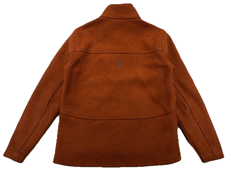 Ibex Boiled Wool Full Zip Jacket Burnt Orange USA Men’s Medium - Image 2 of 4