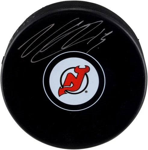 Nico Hischier New Jersey Devils Signed Hockey Puck - Fanatics