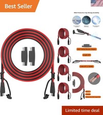 12Feet SAE to SAE Extension Cable Quick Disconnect Connector 16AWG, for Autom...
