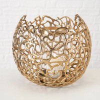 Windlicht Fidan Aluminium Ø17 Cm H19 Cm Gold StüCkpreis