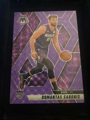 2024-25 Panini Mosaic #17 Domantas Sabonis Purple Fluorescent Mosaic 246/249