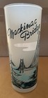 Vintage MCM Frosted Mackinac Mackinaw Bridge City Island Souvenir Glasses - 8 — photo 2