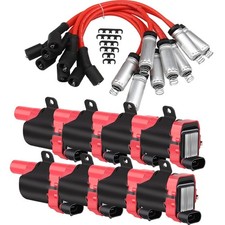 Round Ignition Coil Spark Plug Pack For Chevy Silverado Gmc Ls1 Ls3 4.8 5.3 6.0l