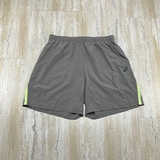 ASICS Big Boys Teens Size L Olive Green Running Shorts Workout Activewear