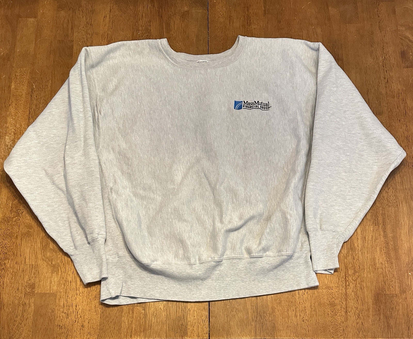 Vintage 90s Y2K Champion Reverse Weave Crewneck Sweatshirt 2XL Mass Mutual