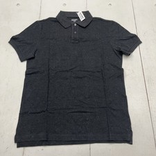 Old Navy Charcoal Heather Uniform Pique Short Sleeve Polo Men's Size Medium NEW