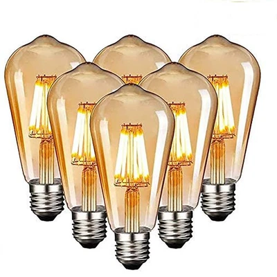 Ampoule Edison LED, blanc chaud, culot E27, 4 W, style rétro, vintage - Photo 1/4