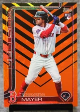 2025 Topps Update Marcelo Mayer RC #US105 Holiday Foil Red Sox