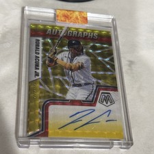 2022 Panini Mosaic Ronald Acuna Jr Gold Auto # 1/10  Braves