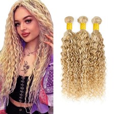 P27/613 Blonde Bundles Human Hair Water Wave Bundles 24 26 28 Inch Human Hair...
