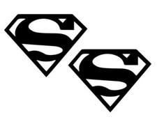 2x Autoaufkleber Superman , 10x8cm , Lustig, Filme, Comic, Sticker