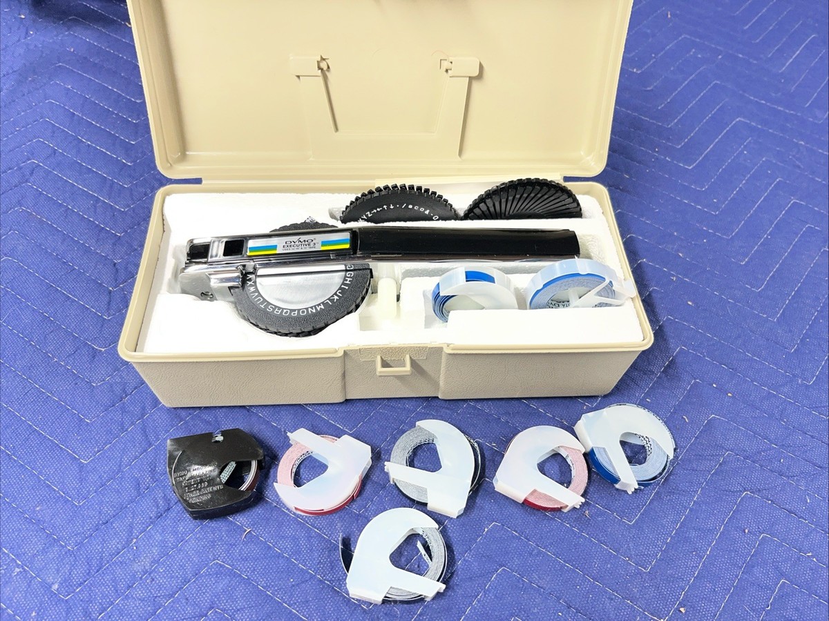 Vintage Dymo 1575 Executive 3 Tapewriter Tape Labeling Embossing