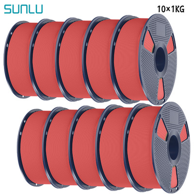 10×1KG SUNLU PLA Matte Filament Neatly Wound 1KG/2.2LBS Spool For 99% 3D Printer