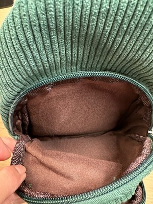 Y2K Corduroy Sling Bag Teal Green Crossbody Mini Backpack Multi