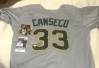 JSA COA JOSE CANSECO SIGNED “2X WS CHAMP” BASEBALL JERSEY