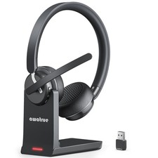 Wireless Headset with Mic for Work, Noise Canceling for Clear Calls
