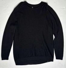 Mens Lululemon Sweater Crewneck Black Merano Wool Size XL