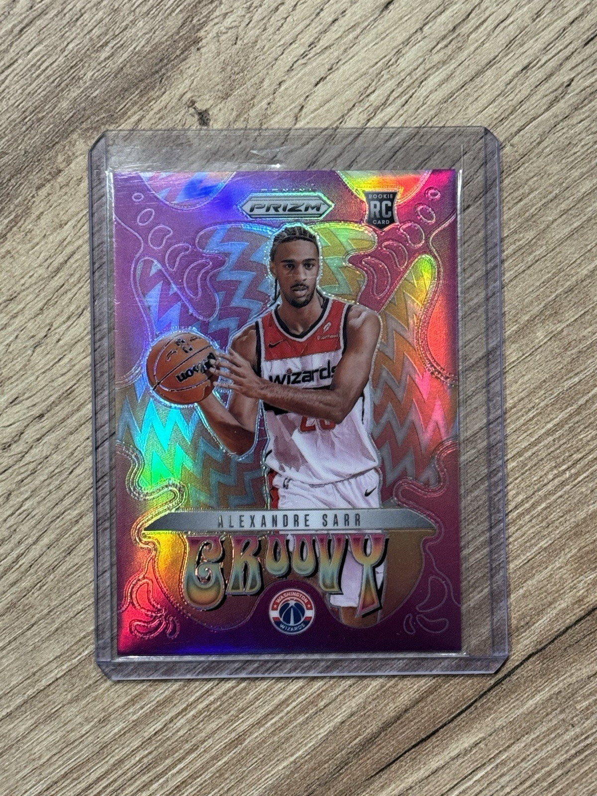 2024-25 Panini Prizm Alexandre Sarr Groovy RC #8 Washington Wizards Case Hit 