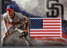 2018 Topps Independence Day U.S. Flag Relics #IDMLWM Wil Myers - BB