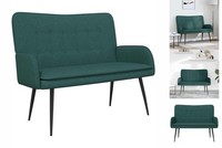 2-Sitzer Sofa DunkelgrüN 115X61X87 Cm Stoff