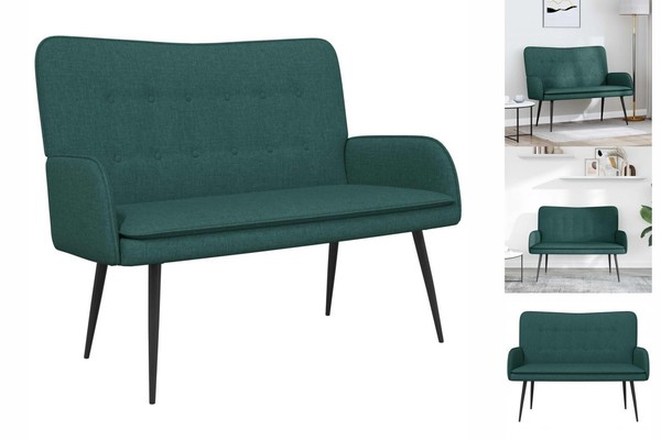 2-Sitzer Sofa DunkelgrüN 115X61X87 Cm Stoff-image