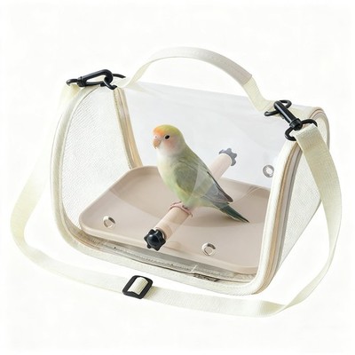 Hands Free Small Pet Cage with Breathable Mesh Windows Parrot Backpack for Vet V