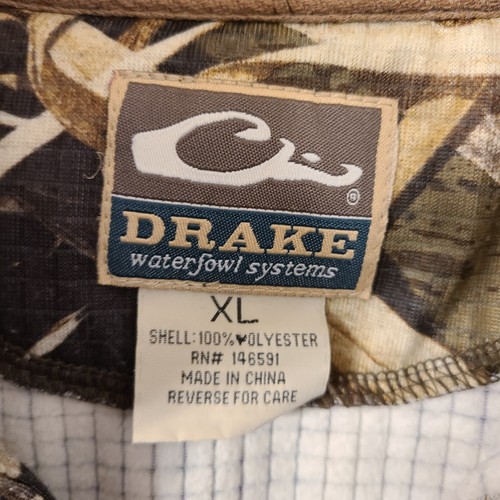 Drake Waterfowl 1/4 Zip Pullover Men's XL Camo - Picture 4 of 8