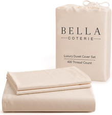 Champagne Bamboo Viscose King Duvet Cover Set - Ultra Soft  Cooling