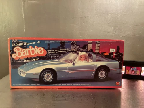 BARBIE vintage 80s Silver 'Vette Corvette car new open box