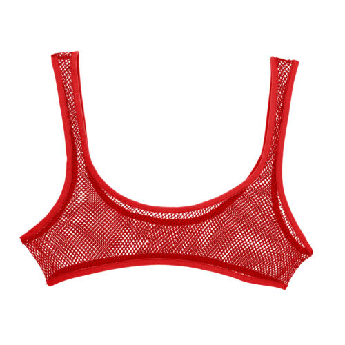 Canotta donna sexy maglia trasparente reggiseno cavo gabbia crop top bustier canotta cami - Foto 37 di 56
