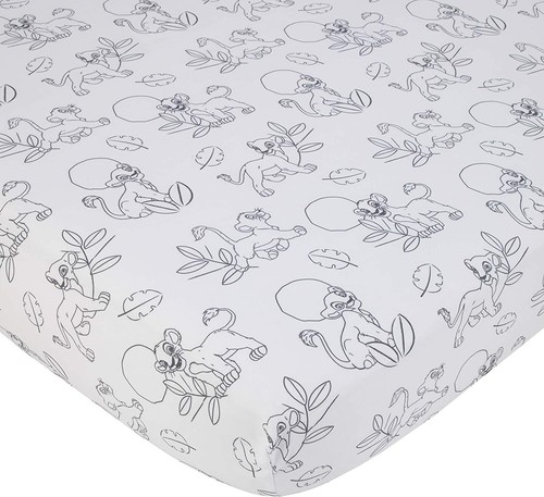 Disney The Lion King Baby Cot Set 3 Piece Quilt Sheet Sage Pastel Jungle - Picture 4 of 6
