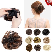 Womens Girls Wavy Curly Pony Tail Hair Bun Scrunchie Hair Extension Hairpiece