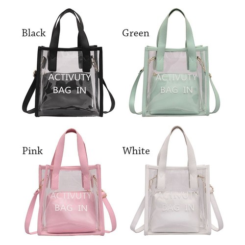 Summer Beach PVC Transparent Crossbody Bags Handbags Shoulder Bags Jelly Bag - Picture 3 of 16