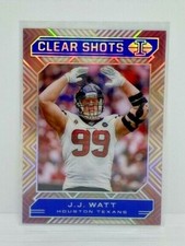 J.J. Watt 2020 Panini Illusions Clear Shots Sapphire Acetate Texans Card #10