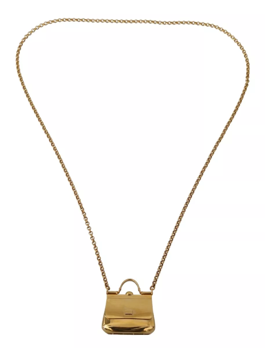 Jacquemus Logo Detailed Bag Charm Necklace in White