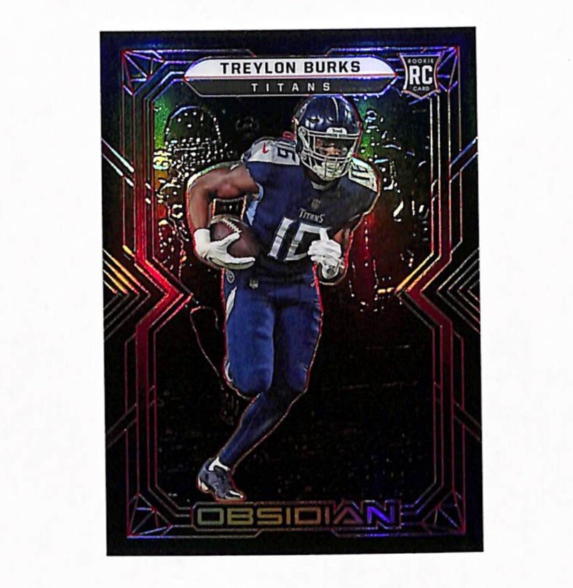2022 Panini Obsidian #115 Treylon Burks 4/10 Red Rookie Card Titans
