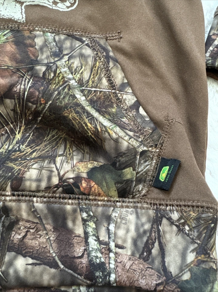 Suéter John Deere Niño Pequeño 2T Marrón Camuflaje Sudadera con Capucha Pullover Polar Exterior Foto 4 de 4