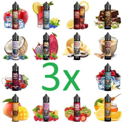 3 x OWL Salt Longfill Aroma je 10ml Flavour für je 60ml E-Zigaretten E-Liquid