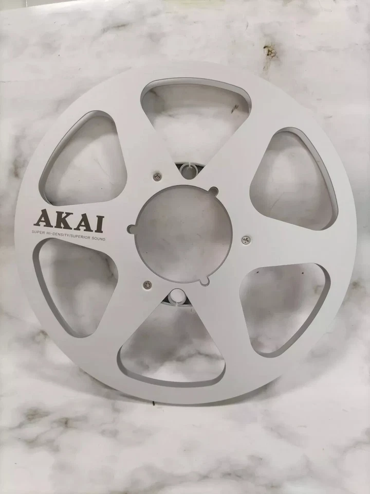 Un par de carretes de cinta de aluminio plateados de 10,5"" para cinta Akai carrete a carrete grabado Foto 4 de 4