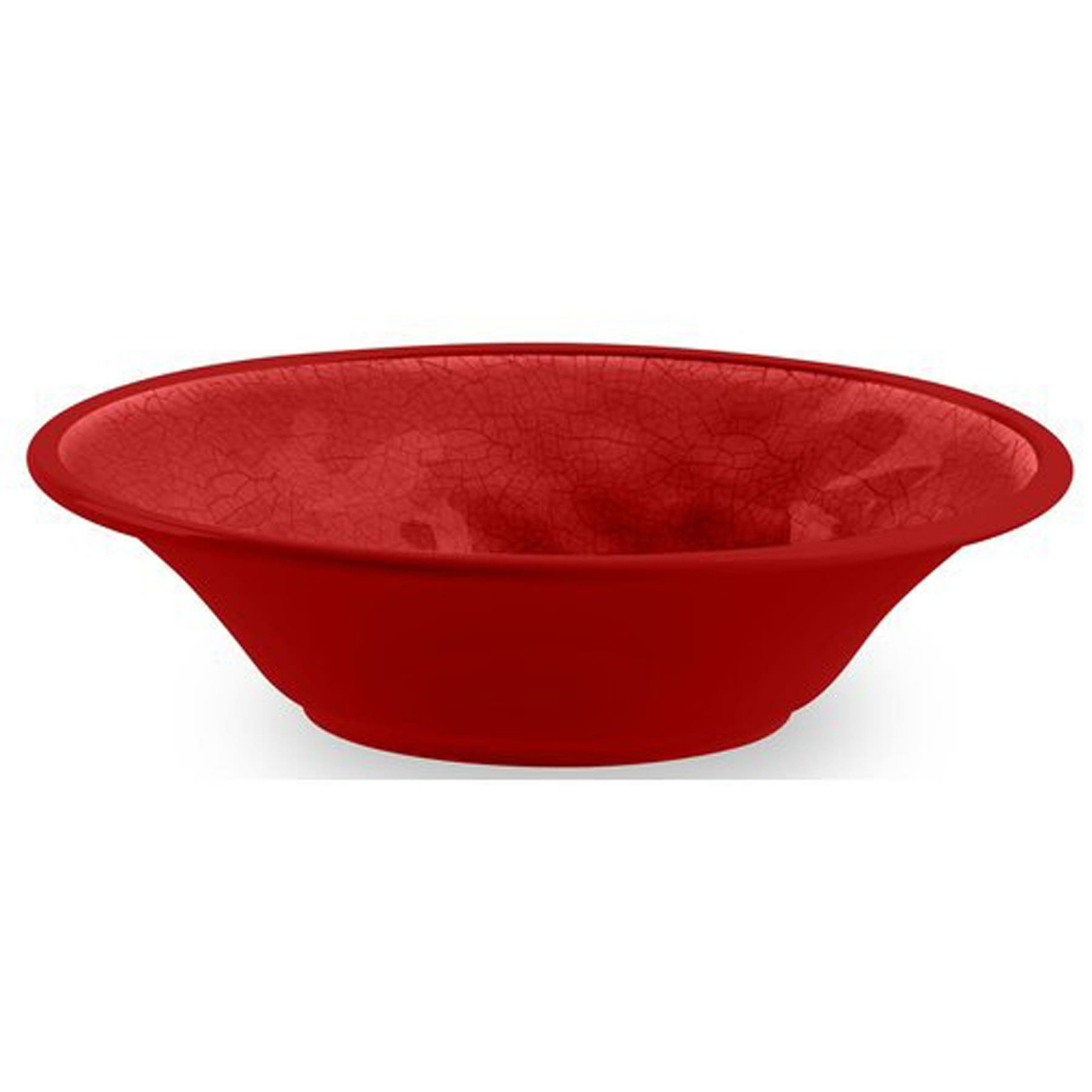 Red Crackle Glaze Melamine/Plastic Bowl - Pack of 1 Bowl