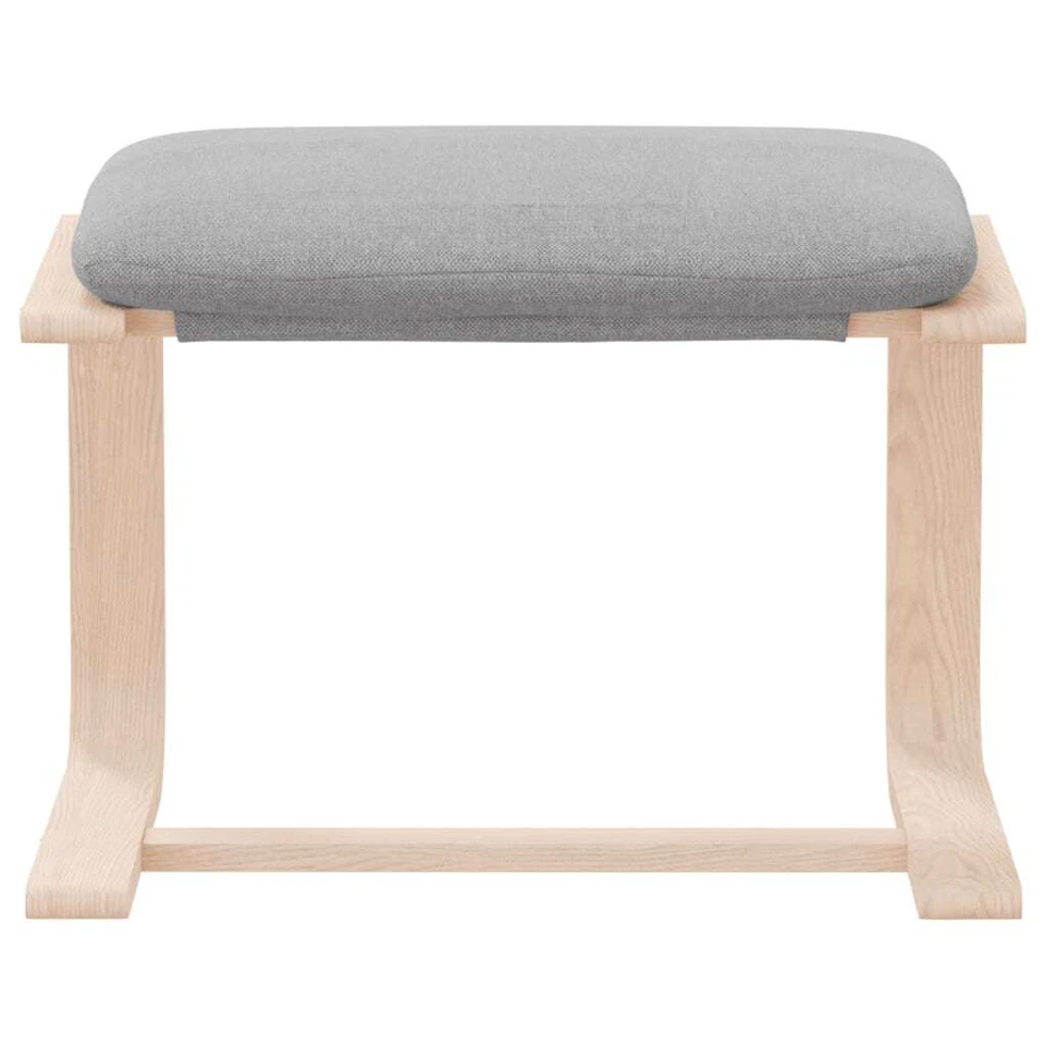 Footstool Light Gray 20.1"x16.1"x15.7" Fabric vidaXL - Image 4 of 4