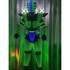 Night Lights Clothing LED Robot Costume Suit Illuminated Remote Control Dance