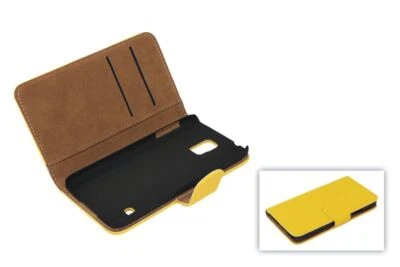 Schutzhülle Handytasche (Flip Quer) für Handy Samsung Galaxy S5 / S5 Neo Gelb - Bild 1 von 4