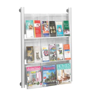Safco Desk Organizers 9-Pocket Luxe Magazine Rack Free Standing, Wall Sturdy