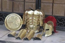 Roman King Leonidas 300 Spartan Set Medieval Muscle Cuirass w/Spartan Helmet,