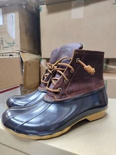 Sperry Top Sider STS91176 Women's Brown Waterproof Saltwater Duck Boot Size 9.5
