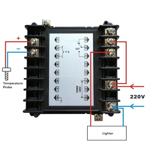 Electric Oven Thermostat TEH96-92001-A Oven Temperature Controller 0-400°C - Afbeelding 5 van 6