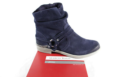 Marco Tozzi Boots Ankle Leather Blue NEW!!